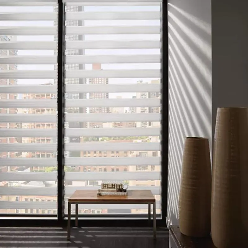 Designer Banded Shades in Harper in Snow Drift