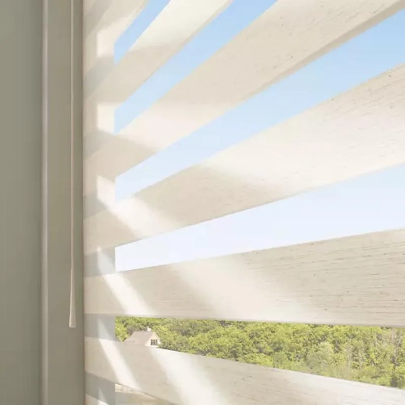 Designer Banded Shades in Dobby in Coconut Milk