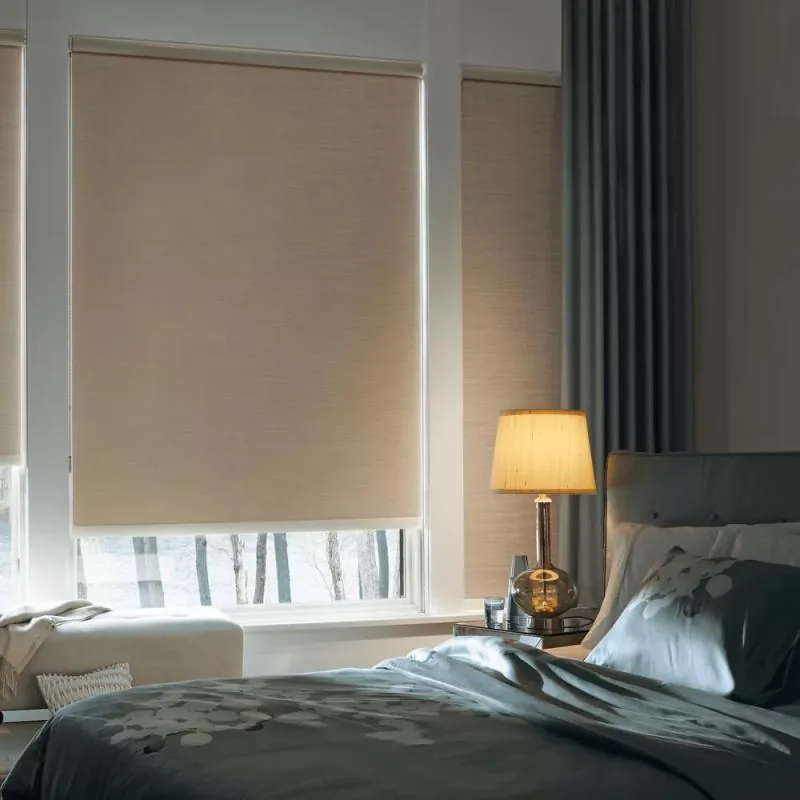 Designer Roller Shades in Brunswick in Angora