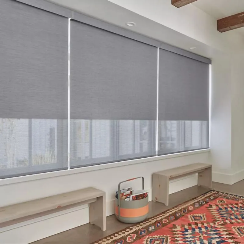 Designer Roller Shades in Hallway Styling