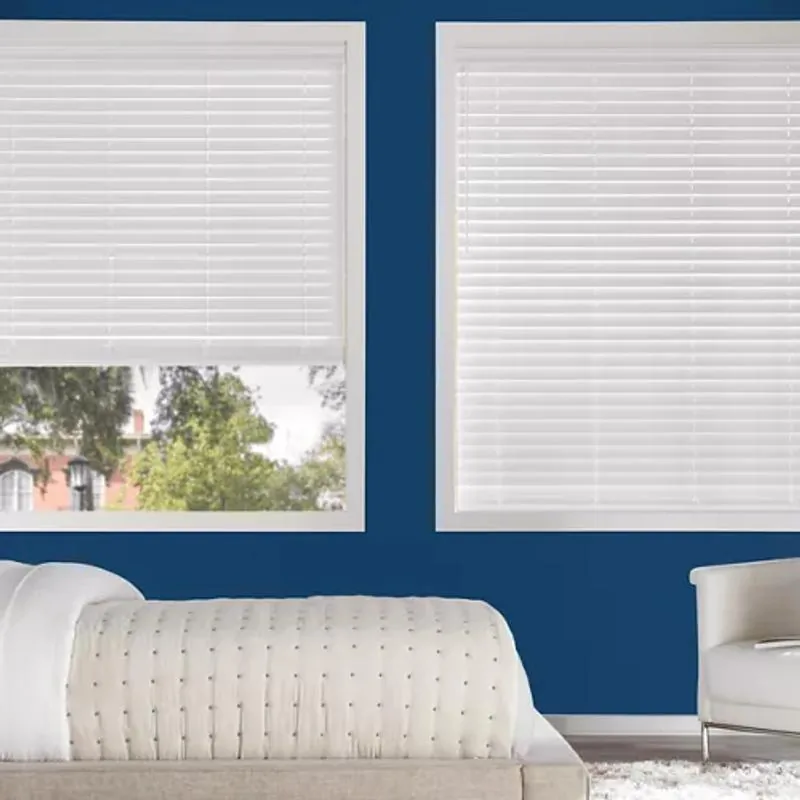 EverWood Alternative Wood Blinds, Alternative Wood in Extreme White