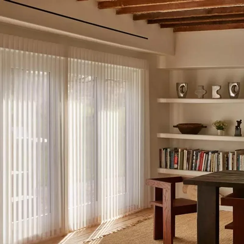 Luminette sheers in Stria Alabaster