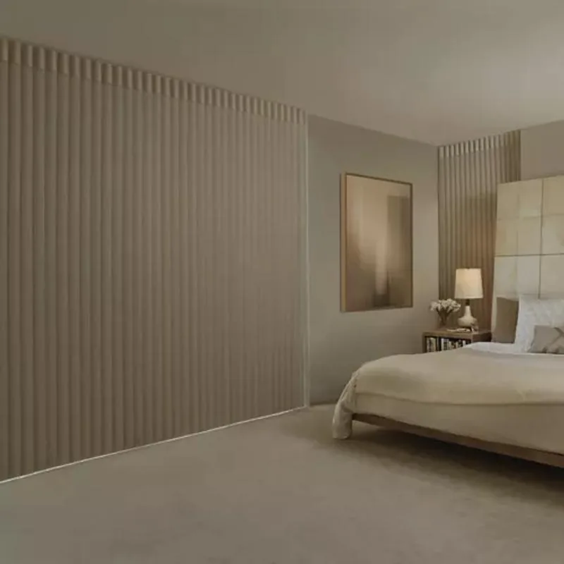Luminette sheers in Terra Wild Rice in Bedroom