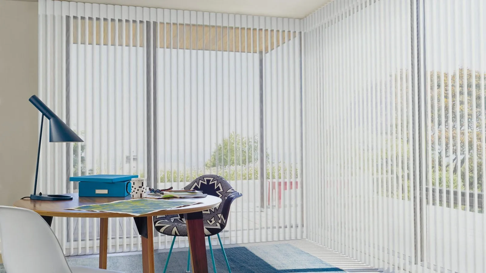 Hunter Douglas Luminette Privacy Sheers in Linea Winter Frost