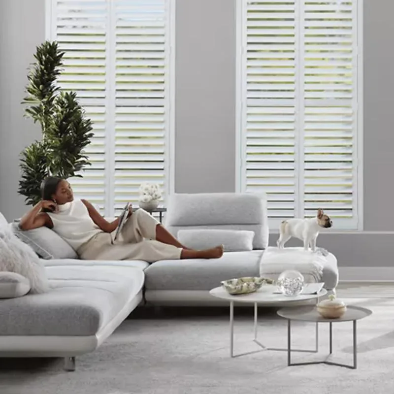 NewStyle Hybrid Shutters, Polar White Bedroom