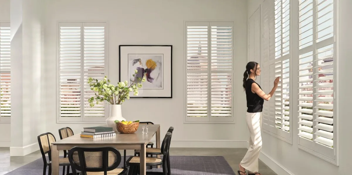 Palm Beach Polysatin Shutters in White