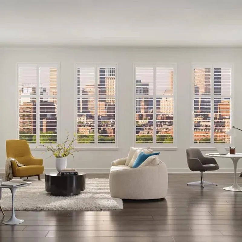 Palm Beach Polysatin Shutters, Polysatin in Bright White