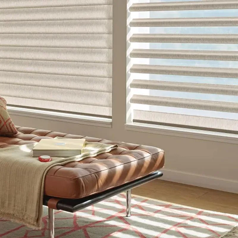 Pirouette shades in Grant Textured in Sahara