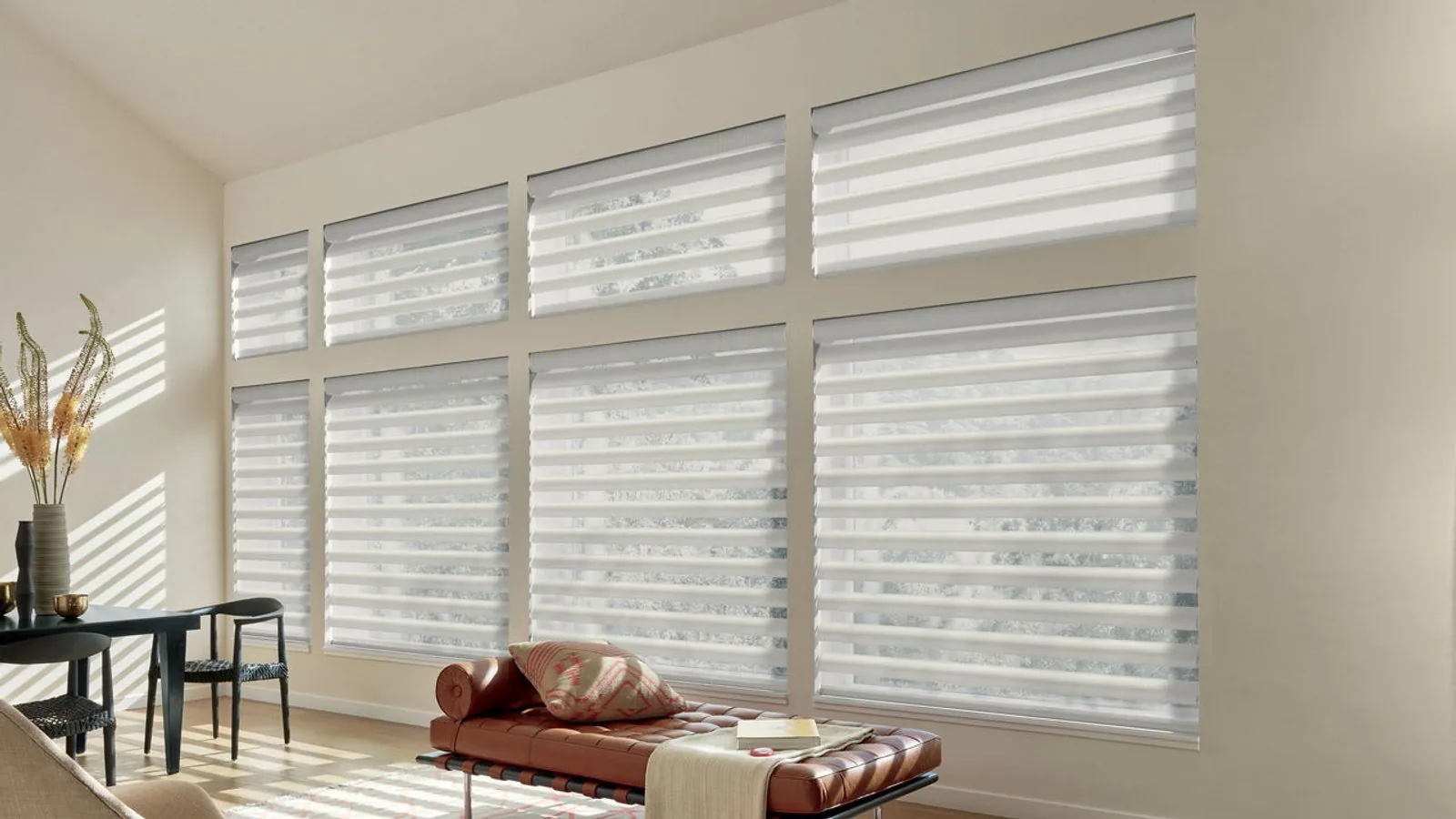 Hunter Douglas Pirouette Sheer Shades in Alustra ClearView Apollo Lyrical