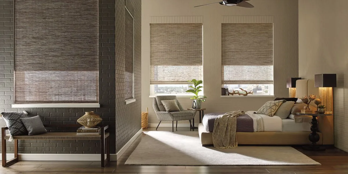 Provenance Woven Wood Shades in Santa Rosa Sunset