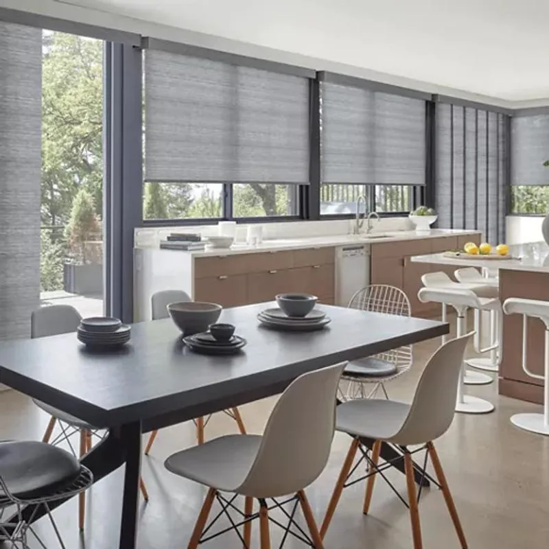 Skyline Gliding Window Panels in Formosa in Stormy Gray