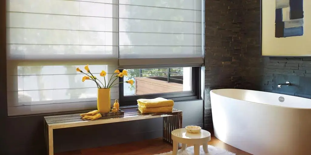 Alustra® Woven Textures® Roman Shades